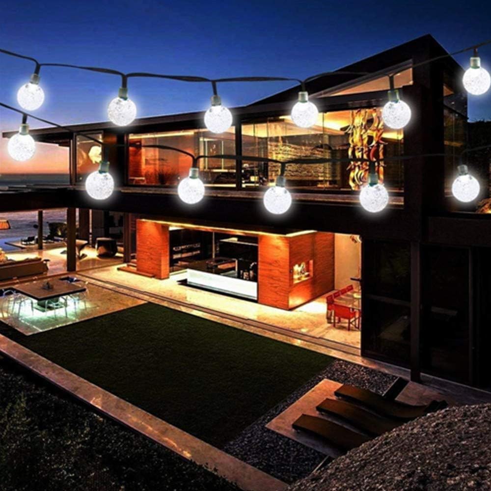 LiyuanQ LED Globe String Lights, 8 Modes 60 Crystal Balls Battery Operated String Lights with Remote Timer, 33 Feet Waterproof Indoor String Lights Home Wedding Birthday Party Decor (Cool White)