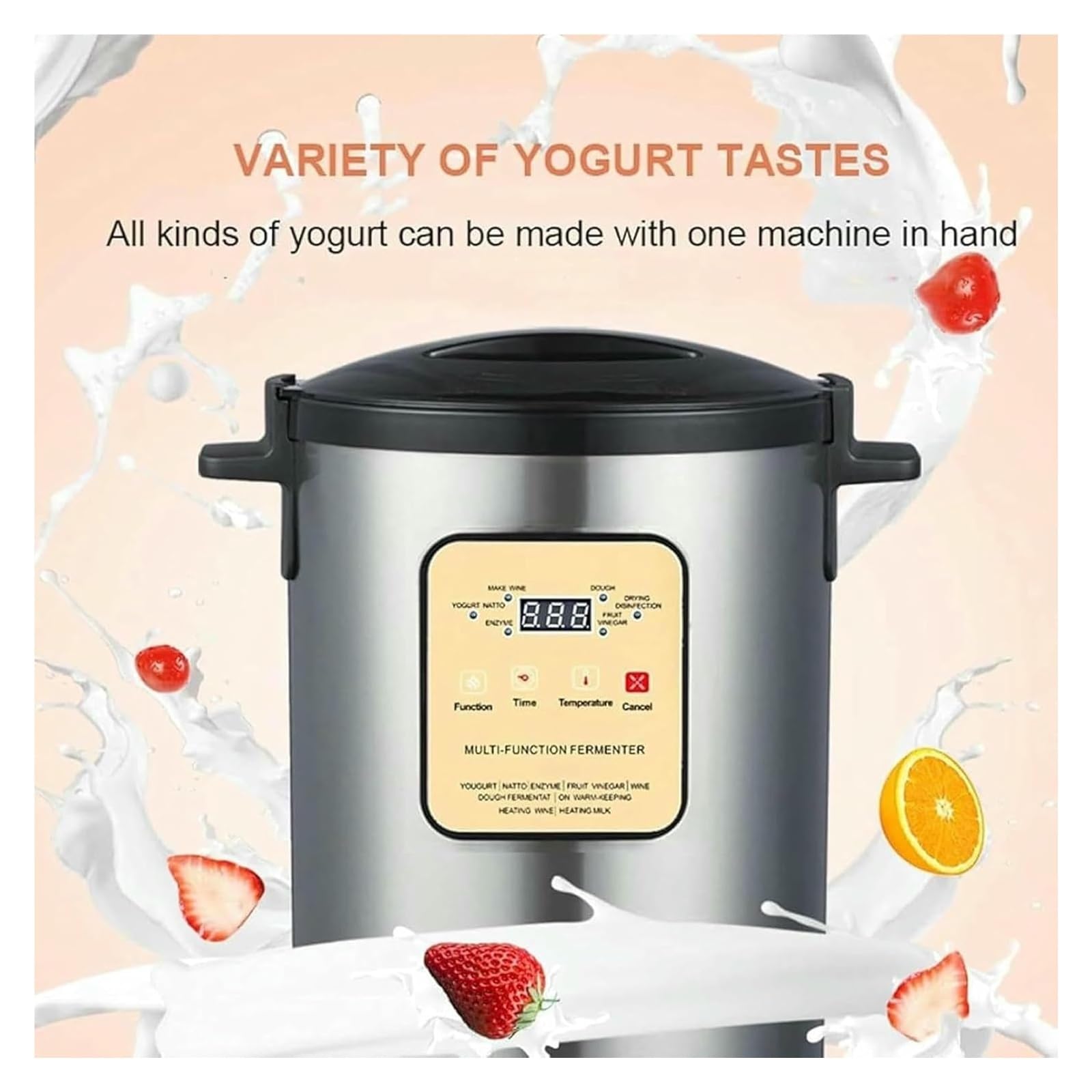 Macchina for la fermentazione commerciale in acciaio inossidabile da 12 litri - Macchina for yogurt intelligente for la produzione di aglio, natto, aceto, vino di riso ed enzimi