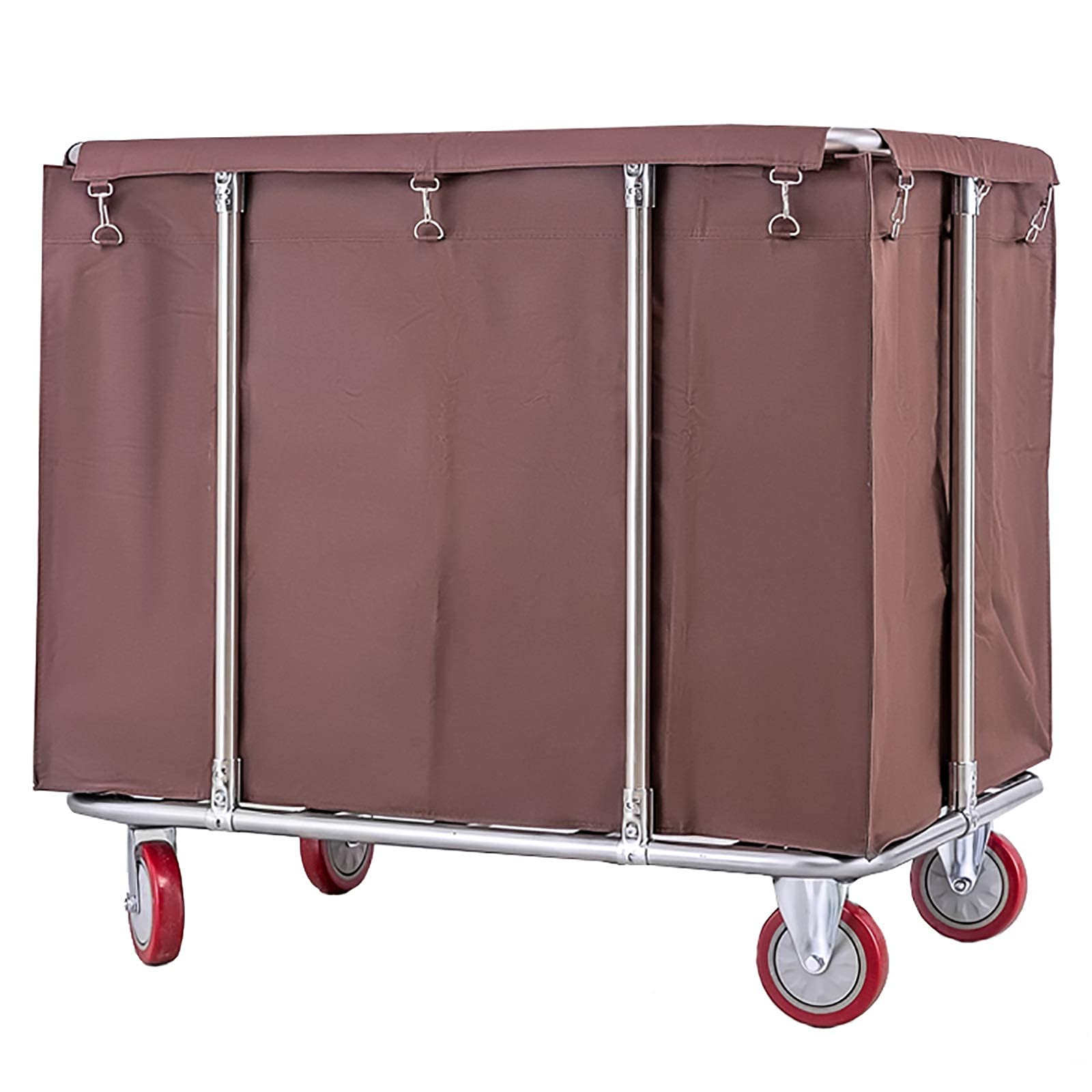 Heavy Duty Laundry Hamper Sorter Cart with 5 Inch Wheels Large Rolling Trolley for Commercial Industrial Salon Hotel