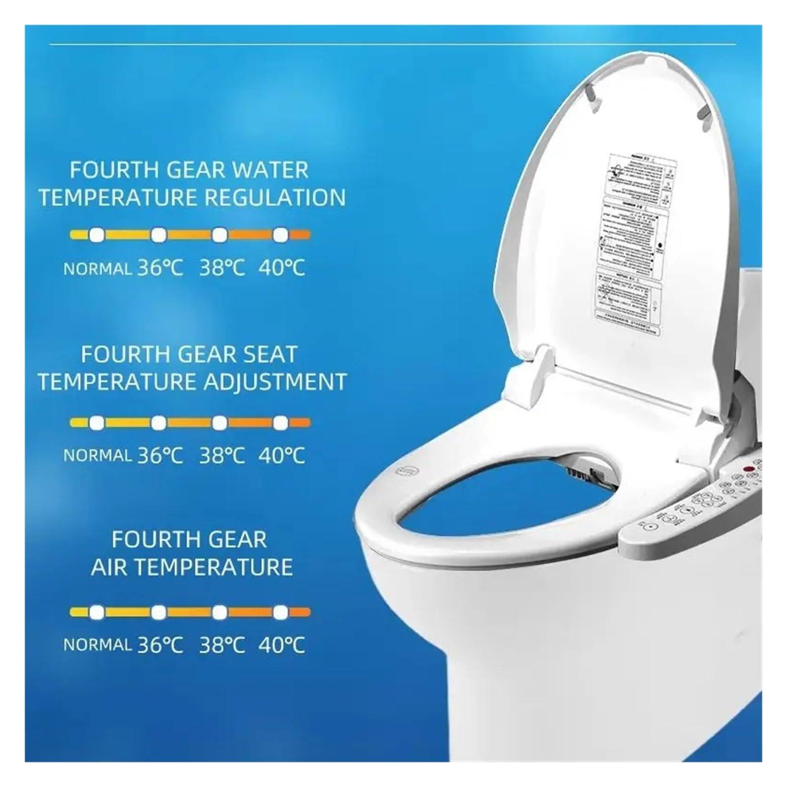 Toaleta Inteligentny Podgrzewany Bidet Nakładka Na Deskę Sedesową Z Suszarką Ciepłe Powietrze Temperatura Wody Regulowana Dla Inteligentnej Domowej Toalety Łazienkowej Solidna I Wygodna