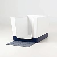 Vista 18 de DoggyBathroom - Orinal para perros de interior con paredes altas y entrada baja para perros pequeños, soporte vertical, protector contra Negro