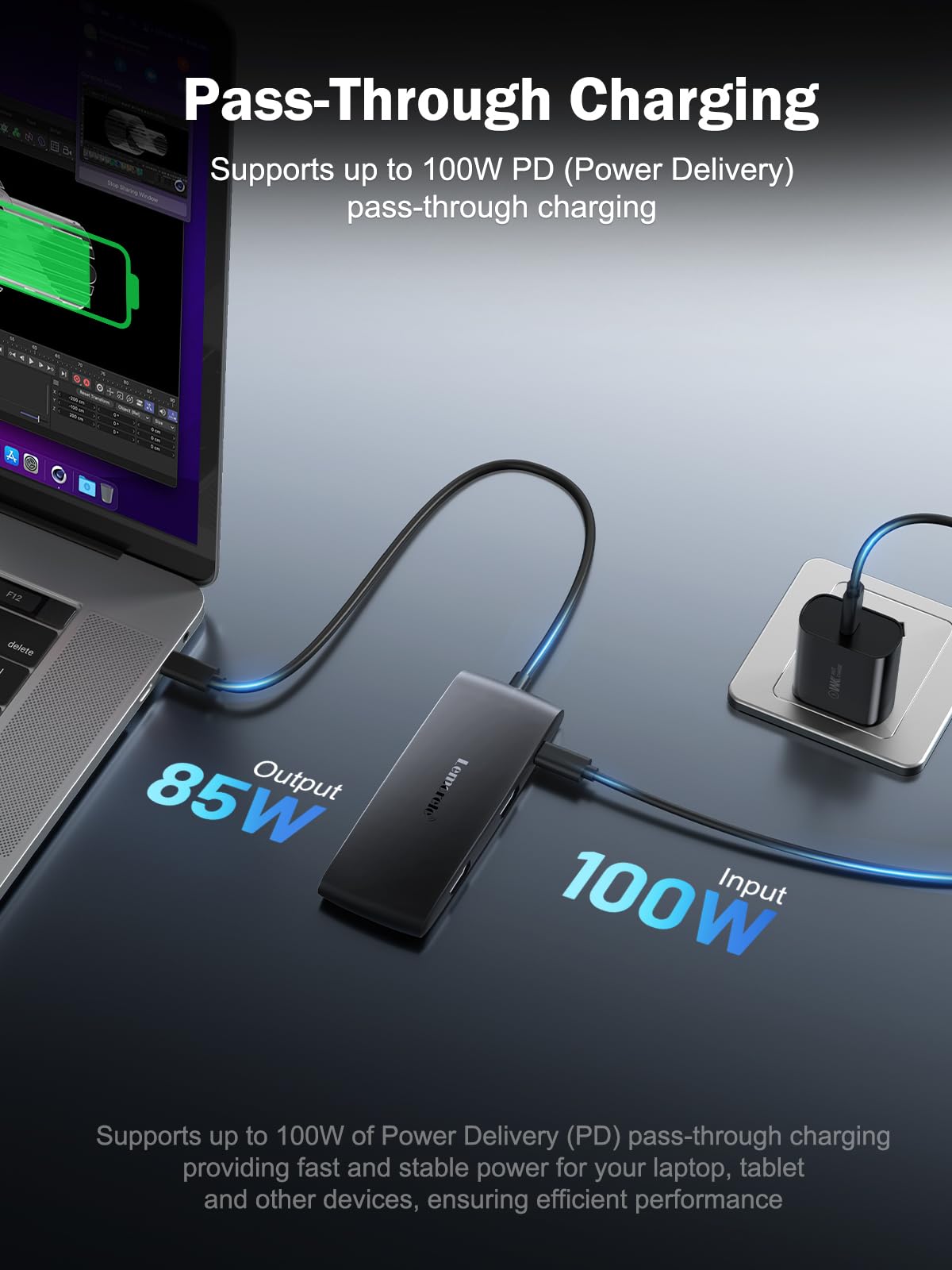 Stacja dokująca USB C, podwójny hub HDMI, Lemorele Dock 2 x HDMI 4K @ 60 Hz, 4 x USB 3.0/2.0, PD 100 W do MacBooka, Windows, Dell, HP, Surface
