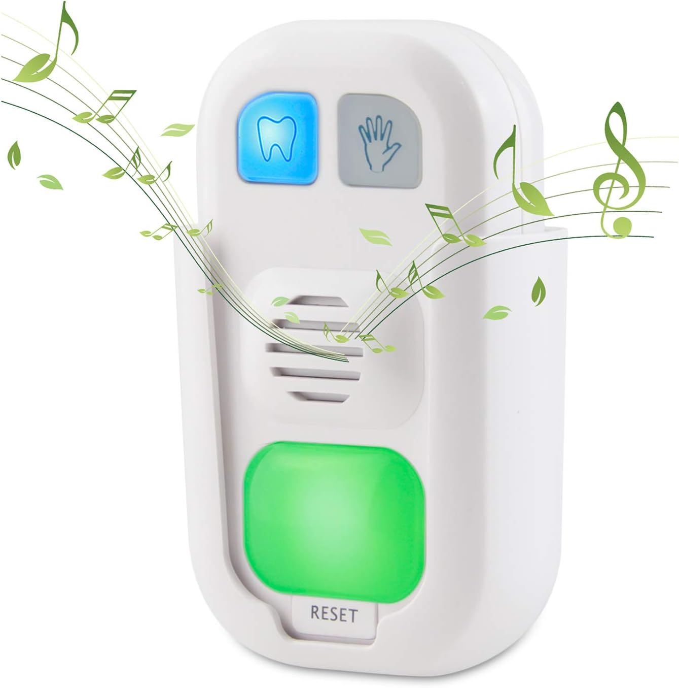 HONWELL Musical Timer for Kids Battery Powered, 2 Minute Toothbrush Timer and 20 Seconds Bathroom Hand Wash Timers with LED Color Light, 3 Volume Options Musical Timers for Children Training Coach