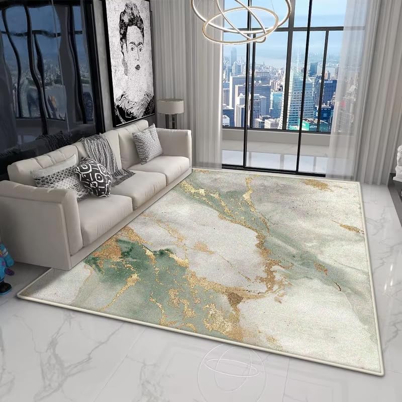 Tapis de salon style marbre abstrait moderne 60 x 120