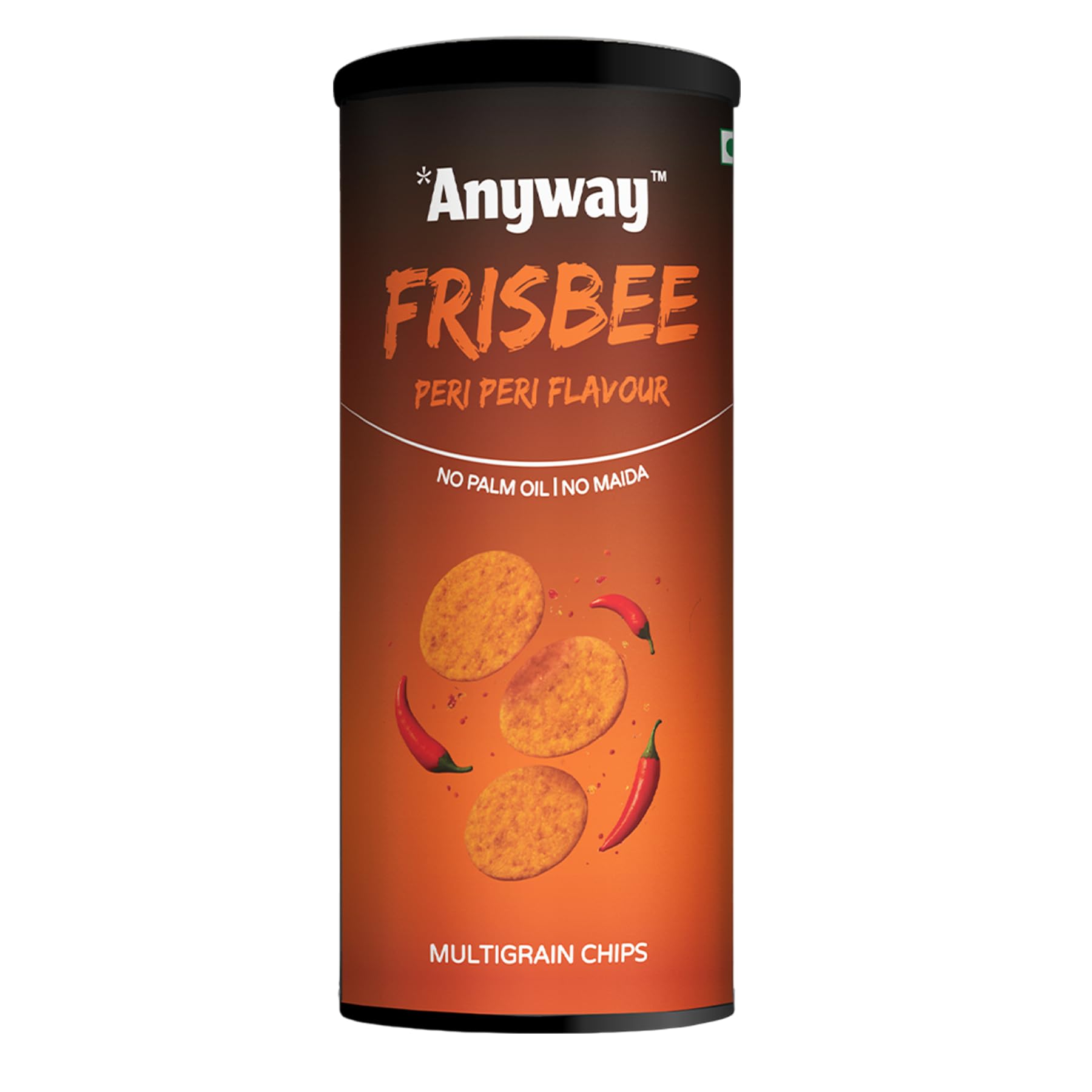 Anyway Frisbee Peri Peri Flavour Multigrain Chips 125g | Crunchy Baked Snack with Ragi, Jowar & Chana Dal | Spicy Indian Flavoured Chips for Anytime Snacking-image-24