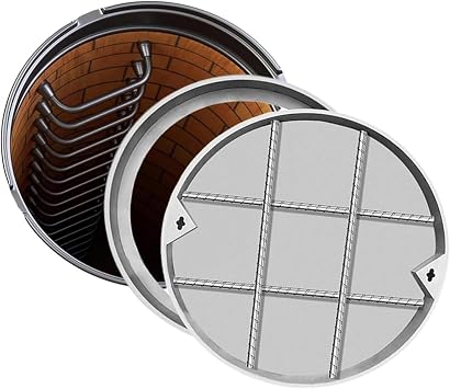 Invisible Manhole Cover and Frame,Round Invisible Manhole Cover,304 Stainless Steel Recessed Manhole Cover and Frame Invisible Drainage Cover, Weather-Resistant70cm/27.6in