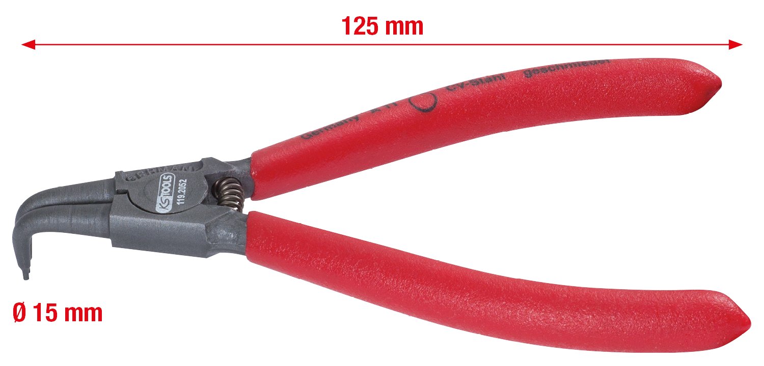 KS Tools 119.2052 90 Degree Angled External Circlip Pliers, Clear, A11, 10-25 mm - Image 2