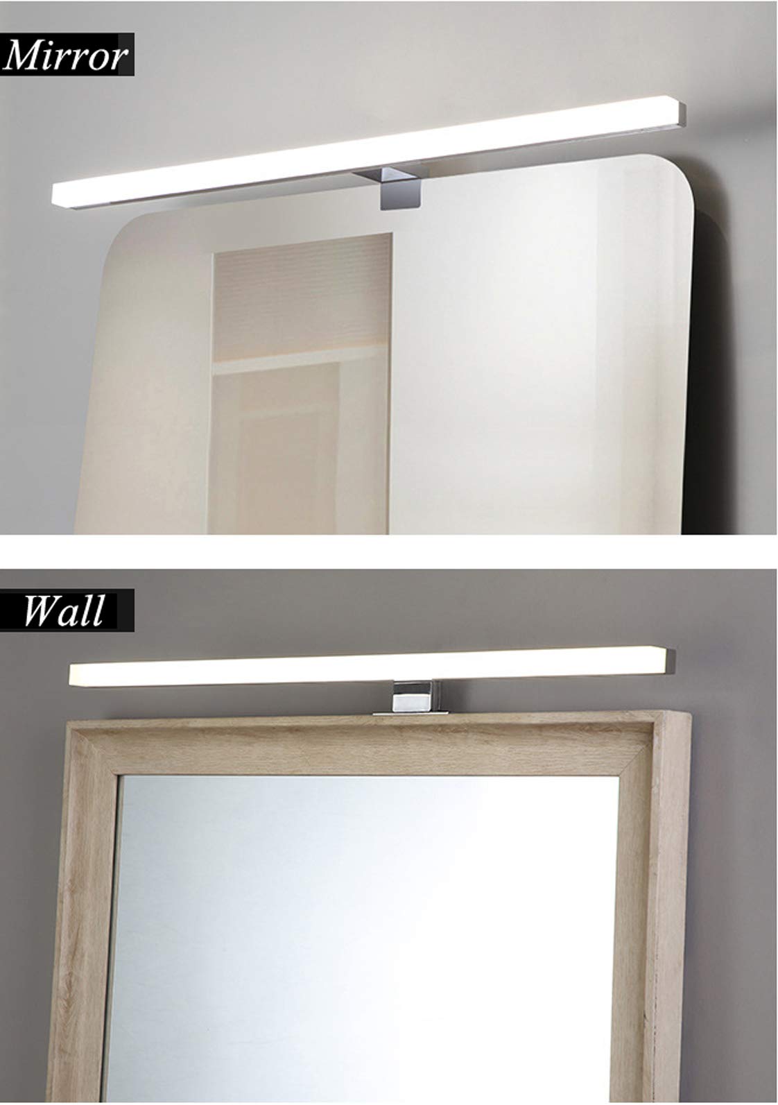 Luz espejo baño, luz espejo LED, iluminación imagen LED regulable, lámpara frontal pared ahorro energía IP44 luces aplique maquillaje LED impermeables ideales para lavar