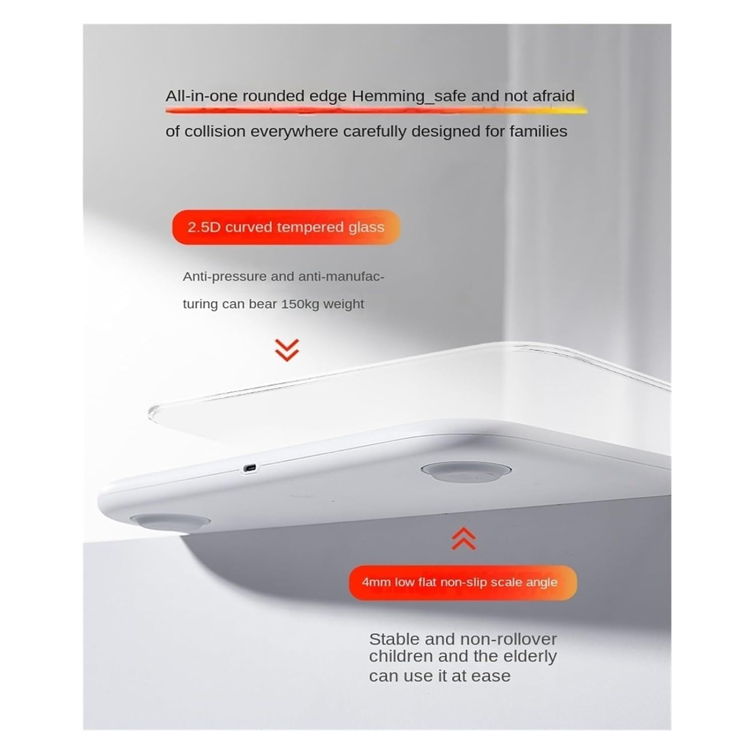Body Fat Scale, Waga Łazienkowa Z Ładowaniem USB, Cyfrowa Waga Do Pomiaru Tkanki Tłuszczowej, Wielofunkcyjna Body Weight Bathroom Scales(Black)