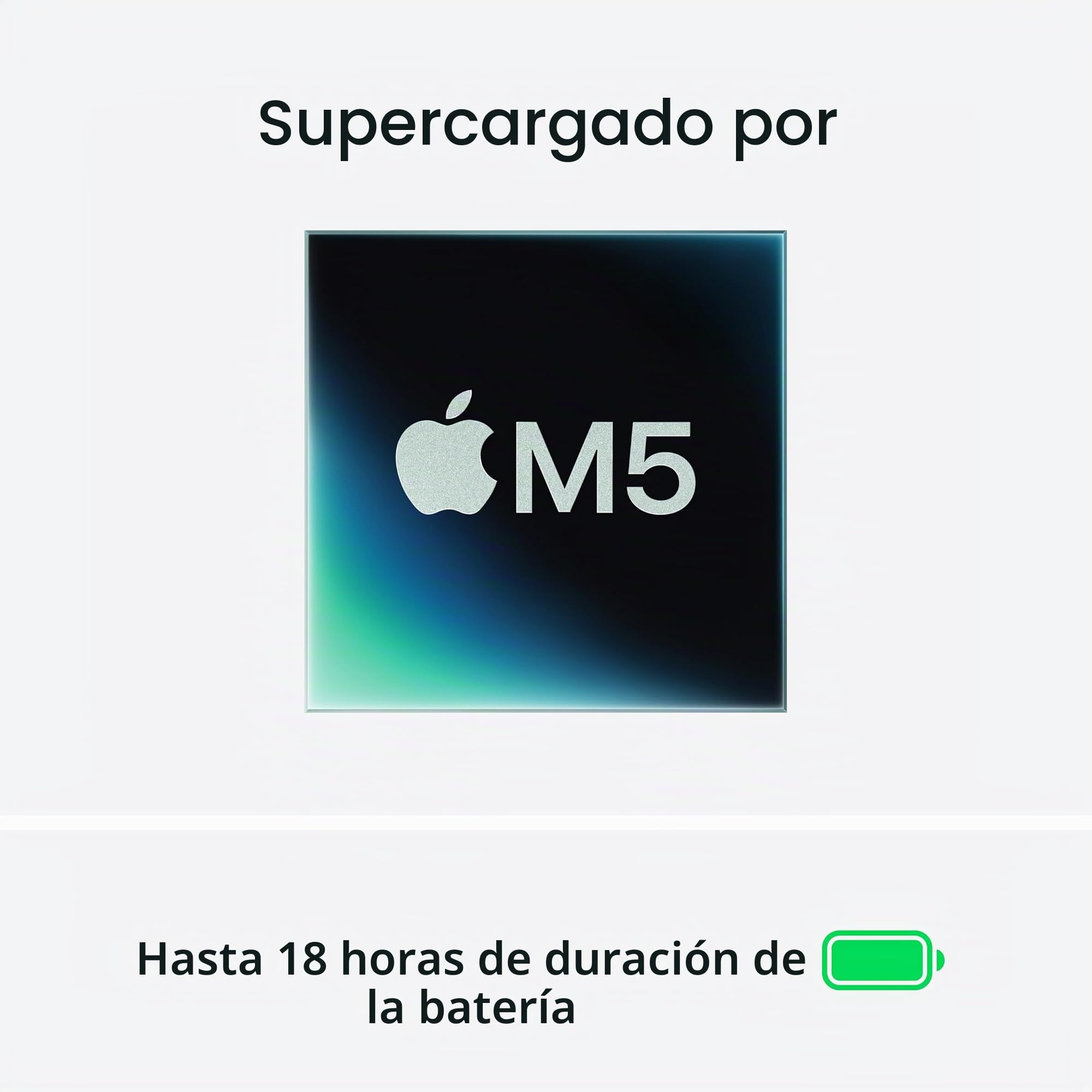 Apple MacBook Air de 15,3 Pulgadas con Chip M5: Pantalla Liquid Retina, CPU de 10 núcleos, GPU de 10 núcleos, 16 GB de Memoria unificada, 1 TB de SSD, Wi-Fi 7,Teclado portugués; Medianoch