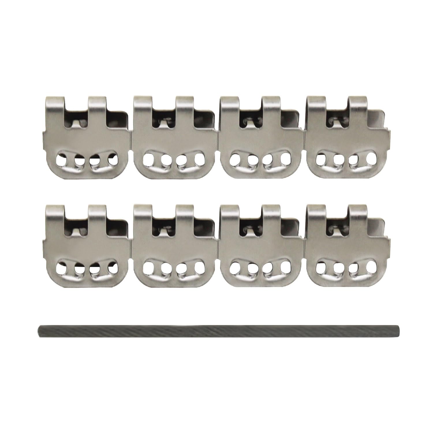 2pcs Giunzioni meccaniche per nastri trasportatori per nastro trasportatore di gomma giunzione metallica riparazione domino giunzione a scatto giunzione di testa (400mm)
