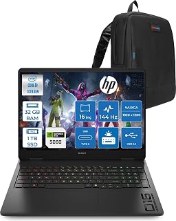 Hp Omen Intel Core I9 32GB Ddr5 1tb SSD RTX5060 8gb Gddr7 Freedos 16 Inç Wuxga 144Hz IPS Taşınabilir Bilgisayar + Zetta Çanta