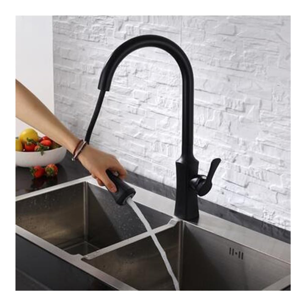 Blyqxs Black Kitchen Faucets Chrome/Black/Nickel Sink Mixer Faucet Xt-173(Black)