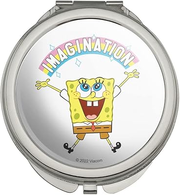GRAPHICS & MORE Spongebob Imagination Rainbow Compact Travel Purse Handbag Makeup Mirror