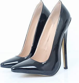 Rosing Women 18cm High Heel Pumps Pointed Toe Sexy Thin Heels Wedding Party Unisex Shoes