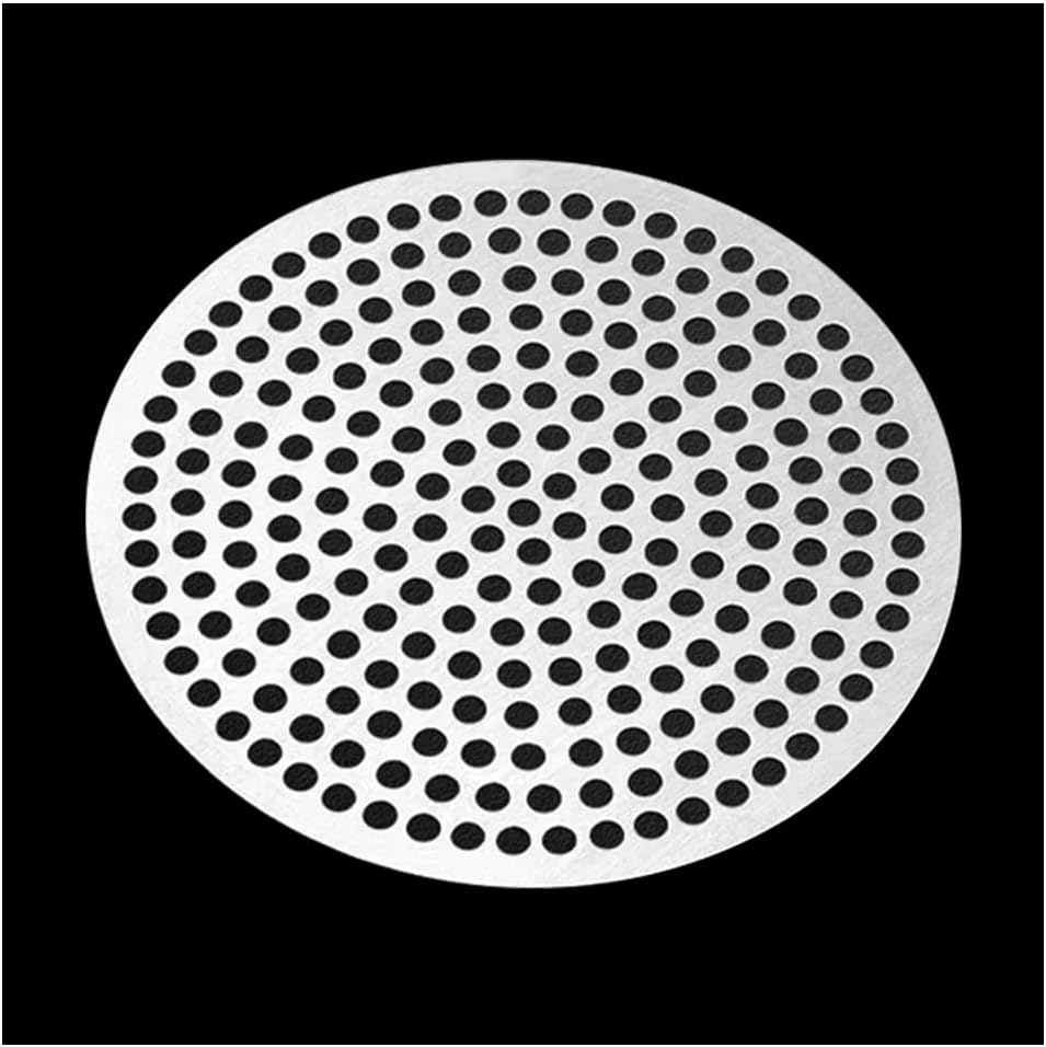 Queenbox 4.3in Stainless Steel Shower Drain Hair Catcher, Flat Round Bathtub Filter Trap Stopper for Bathroom Floor Screen Protector, Silver
