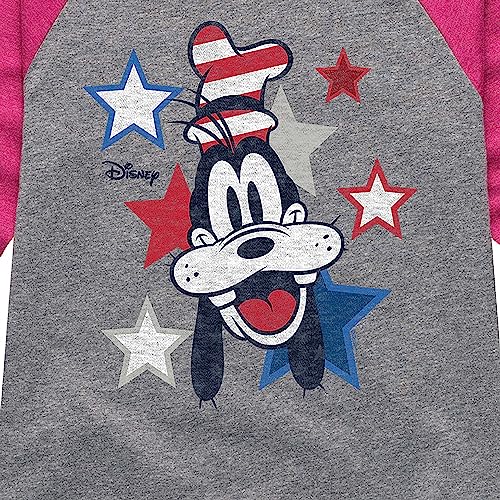 Disney Americana - Americana Goofy - Toddler and Youth Girls Raglan Graphic T-Shirt3