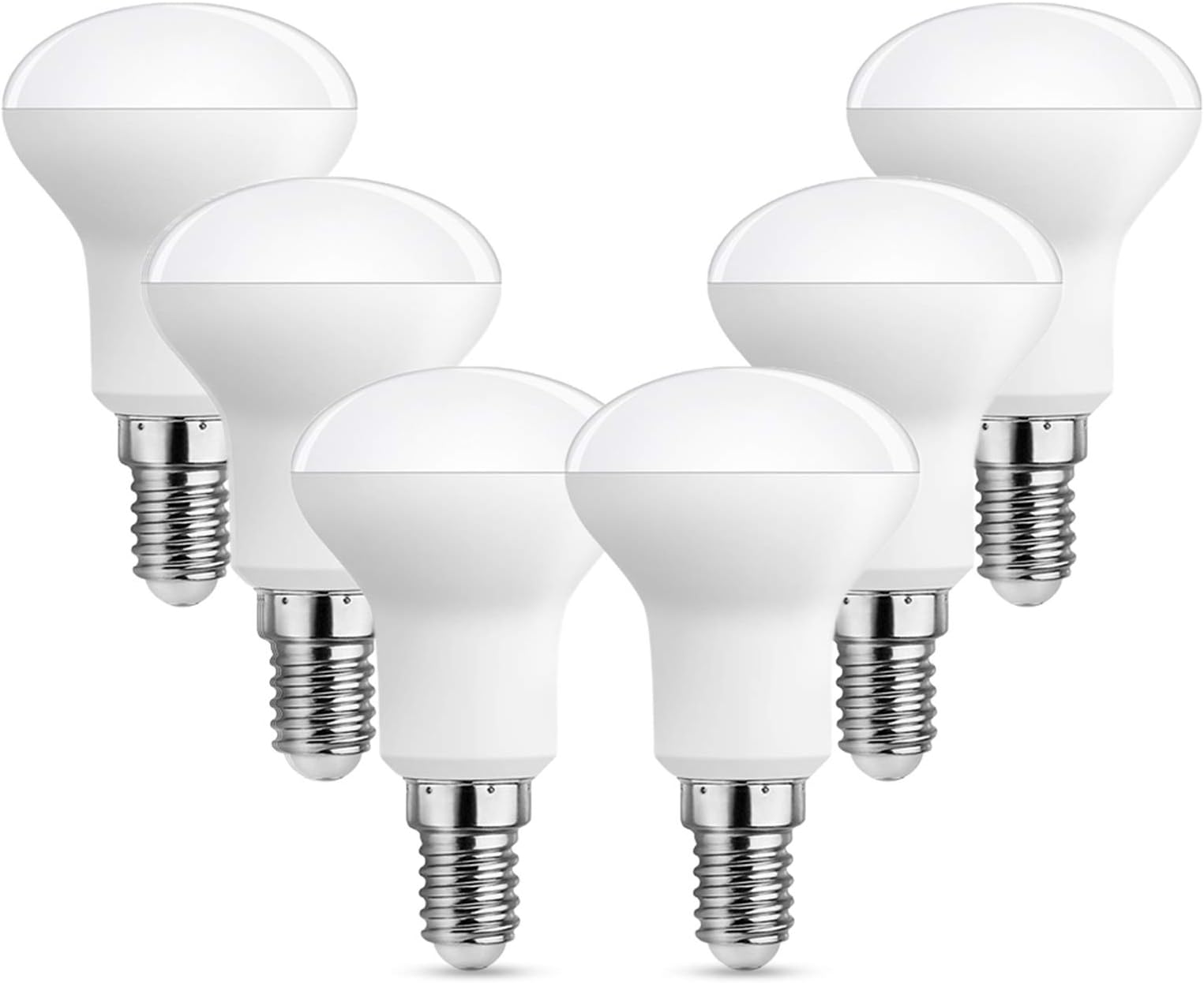 Spotlight Bulbs R50 E14 LED Cool White 6000K, 120° Beam Angle, 5W Replace E14 Reflector Bulbs 40W 50W, 500LM, R50 SES Small Edison Screw LED Light Bulbs, Non-dimmable, Pack of 6