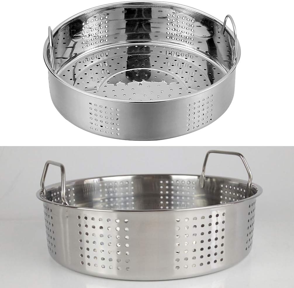 Hemoton Stainless Steel Basket with Handle Food Basket Bun Grid for nstant Pot and Pressure Cooker 27cm/10.6"
