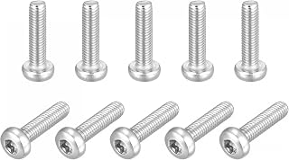 uxcell M5x20mm Torx Security Machine Screws, 10pcs 316 Stainless Steel Pan Head Tamper Proof Screw Fasteners Bolts