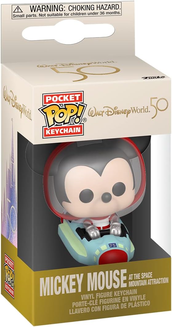 Funko Pop! Keychain: Walt Disney World 50th - Mickey at The Space Mountain Attraction : Clothing, Shoes & Jewelry