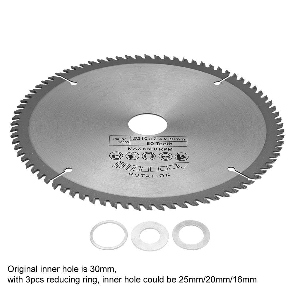 210mm 80T Circular Saw Blade, 80Teeth Table Saw Cemented Carbide Tct Round Universal Saw Blade Table Saw Disc - Image 2