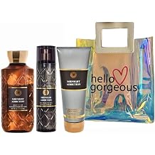 Valentines Day Collection - Midnight Addiction - White Barn - Bath Body/Work - 3 Piece Bundle - Premium Beauty - Full Size and Hello Gorgeous Gift Bag Packaging May Vary