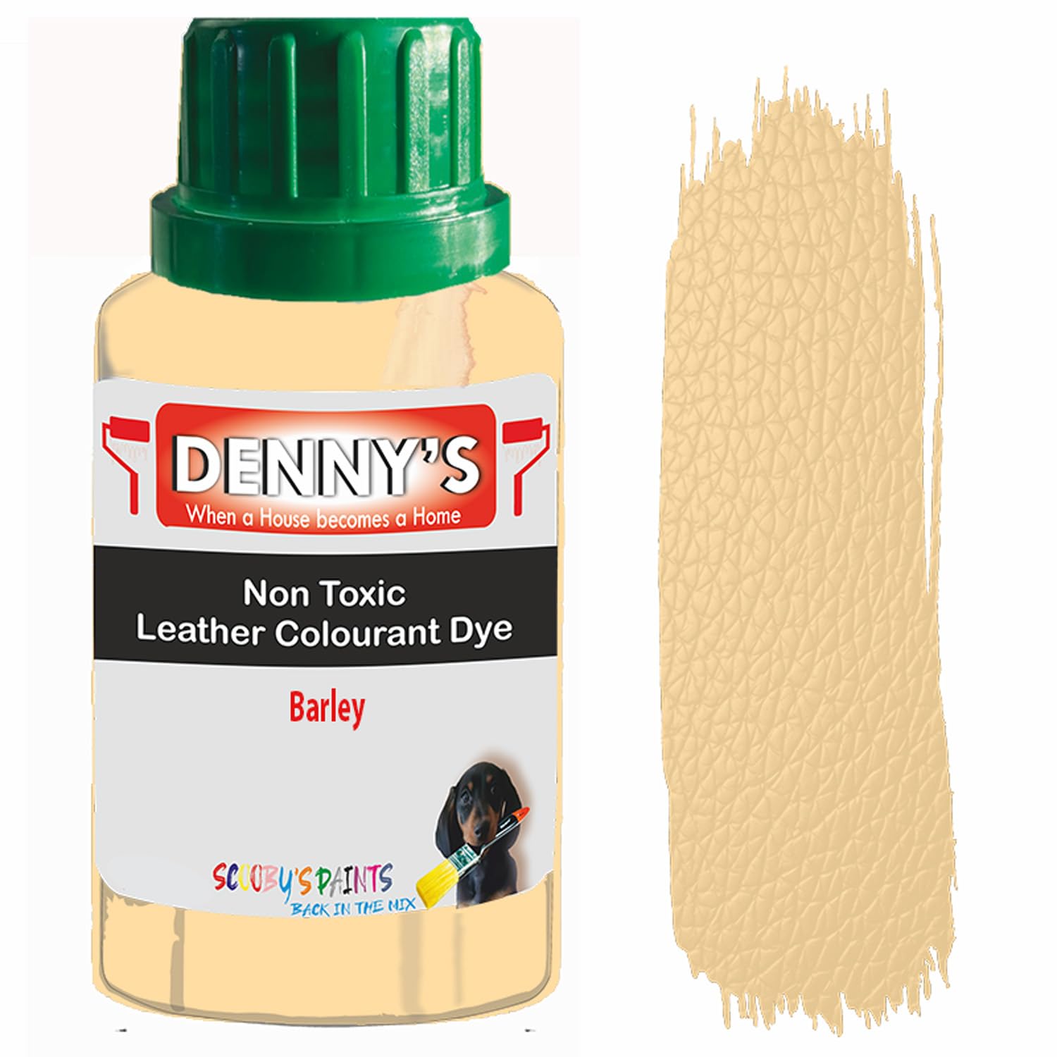 All in One Leather Colourant Self Seal Leather Dye Repair Paint for Furniture, Sofas, Car Seats (Barley, 100ml Bottle)