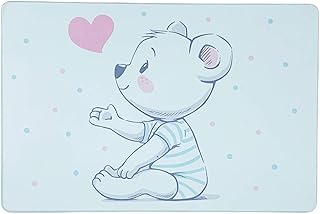 S.Y.珪藻土水切りマット コースター カップ＆食器スタンド 石鹸置き 滑り止め 高吸水性 防菌 消臭 可愛い 30*20cm (熊ちゃん)