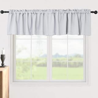 Pickluc Valance, Greyish White, 52 Inch Wide x 26 Inches Long