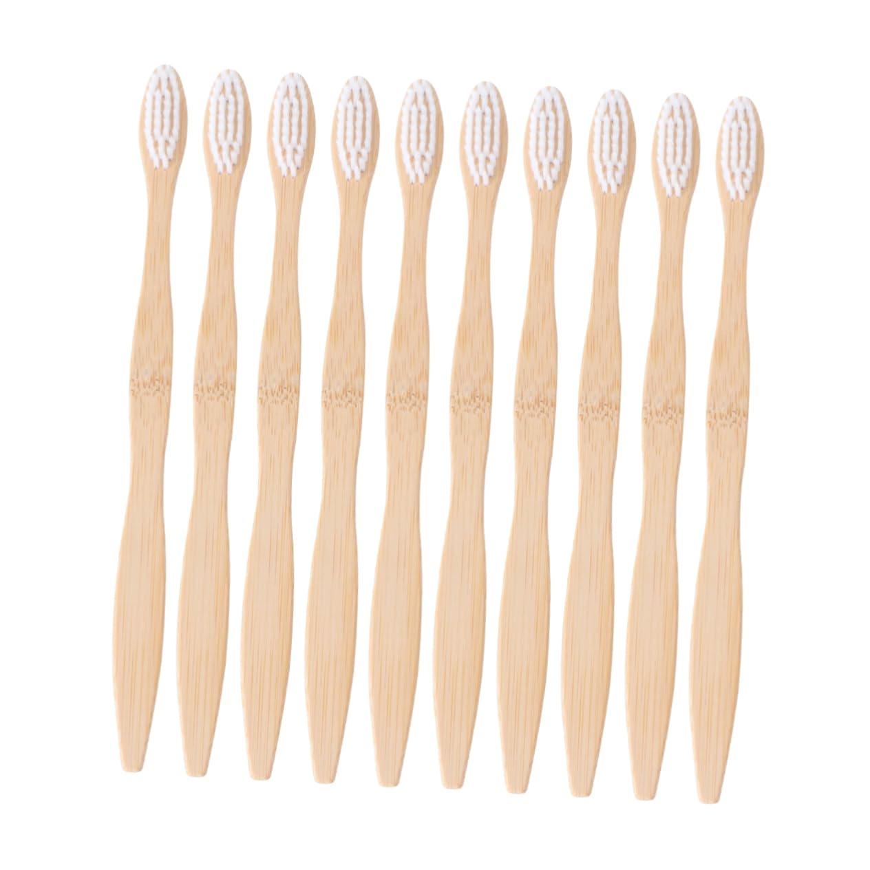 HOODANCOS Bamboo Made Toothbrush Set 10 Pcs Soft Bristles Travel Toothbrush Kit Lightweight Comfortable