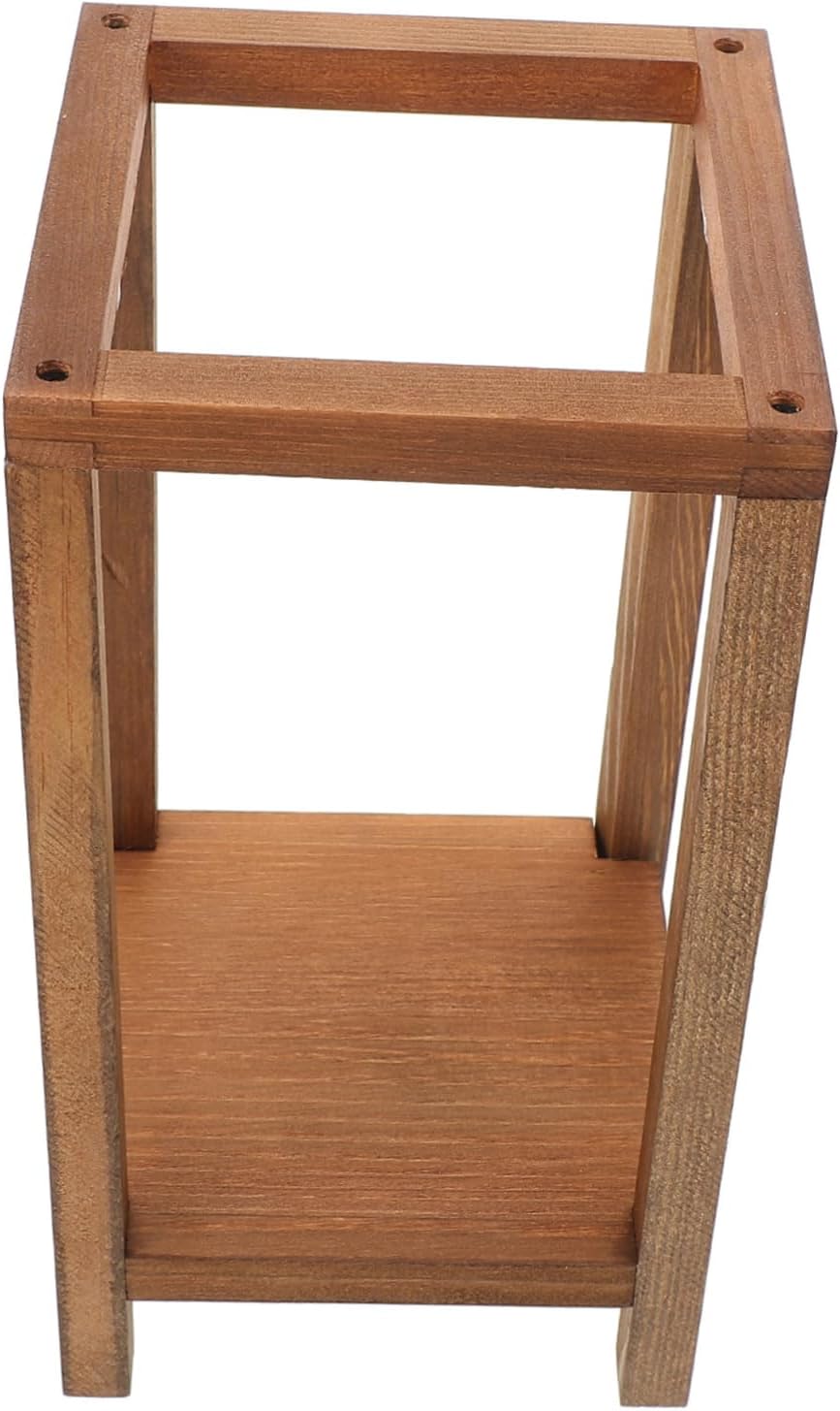 Natural Wood Flower Stand Porch Wedding Decoration Lantern Holder Shelf