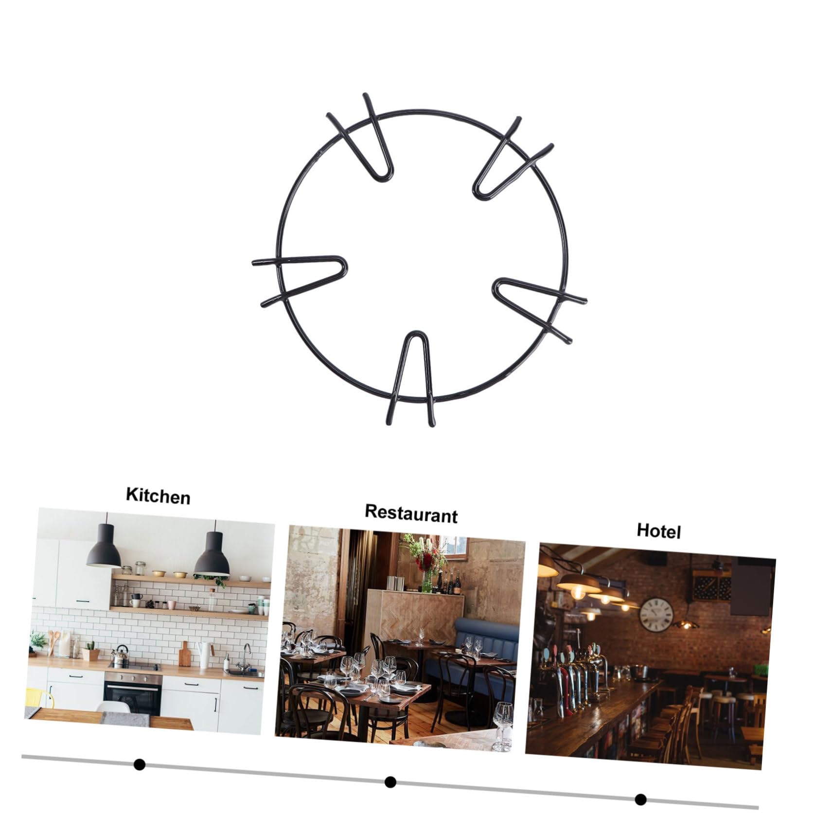 Unomor 2Pcs Nonslip Gas Stove Rack for Cooking Enamel Kitchen Accessory for Pots and Pans Steady Support for Wok and Cookware