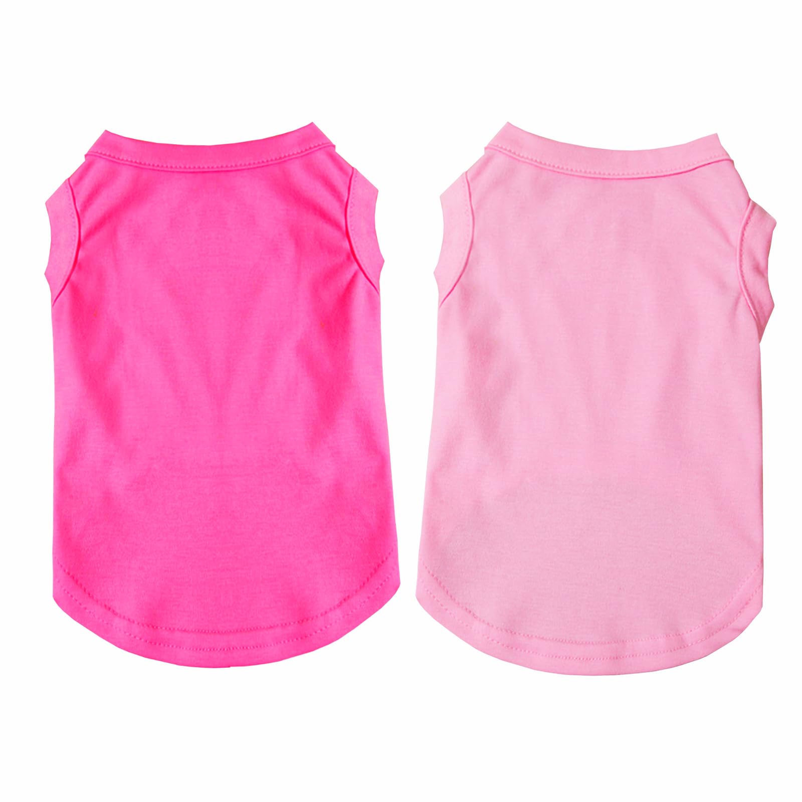 DERUILA 2pcs Plain Small Dog Shirts for Female Blank Shirts Clothes Soft Stretchy Fit for Extra Small Medium Puppy Girl Clothes
