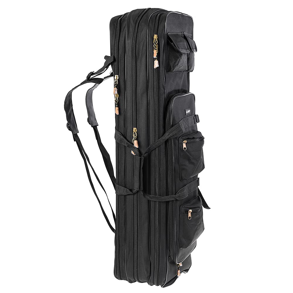 Outdoor 3 Schicht Angeln Tasche Rucksack 80 cm / 100 cm Angelrute Reel Tragetasche Angelrute Tackle Tasche Tragetasche Reisetasche,angeltasche mit Schultergurt
