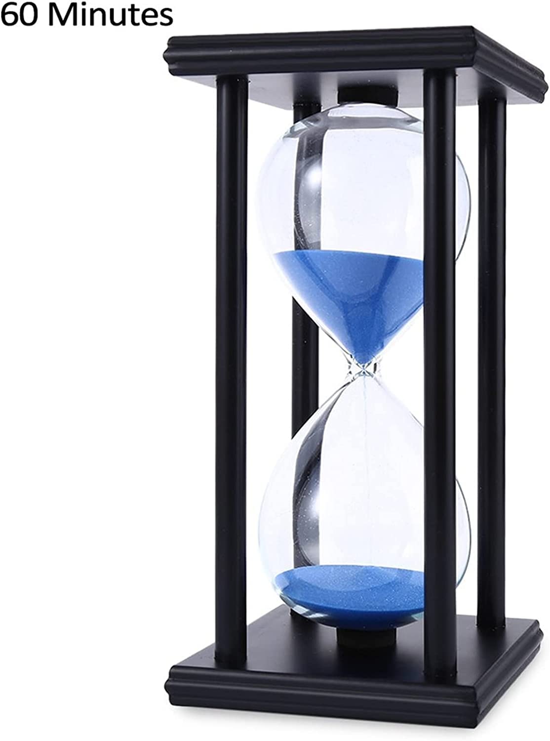 Sanduhr 30/60 Minuten Sanduhr Sanduhr Küche Schule Moderne Holz Sanduhr Sanduhr Teeuhren Heimdekoration Geschenk (Farbe: SCHWARZ LILA, Zeit: 30 Minuten) (Schwarz Blau 60 Minuten) (Col