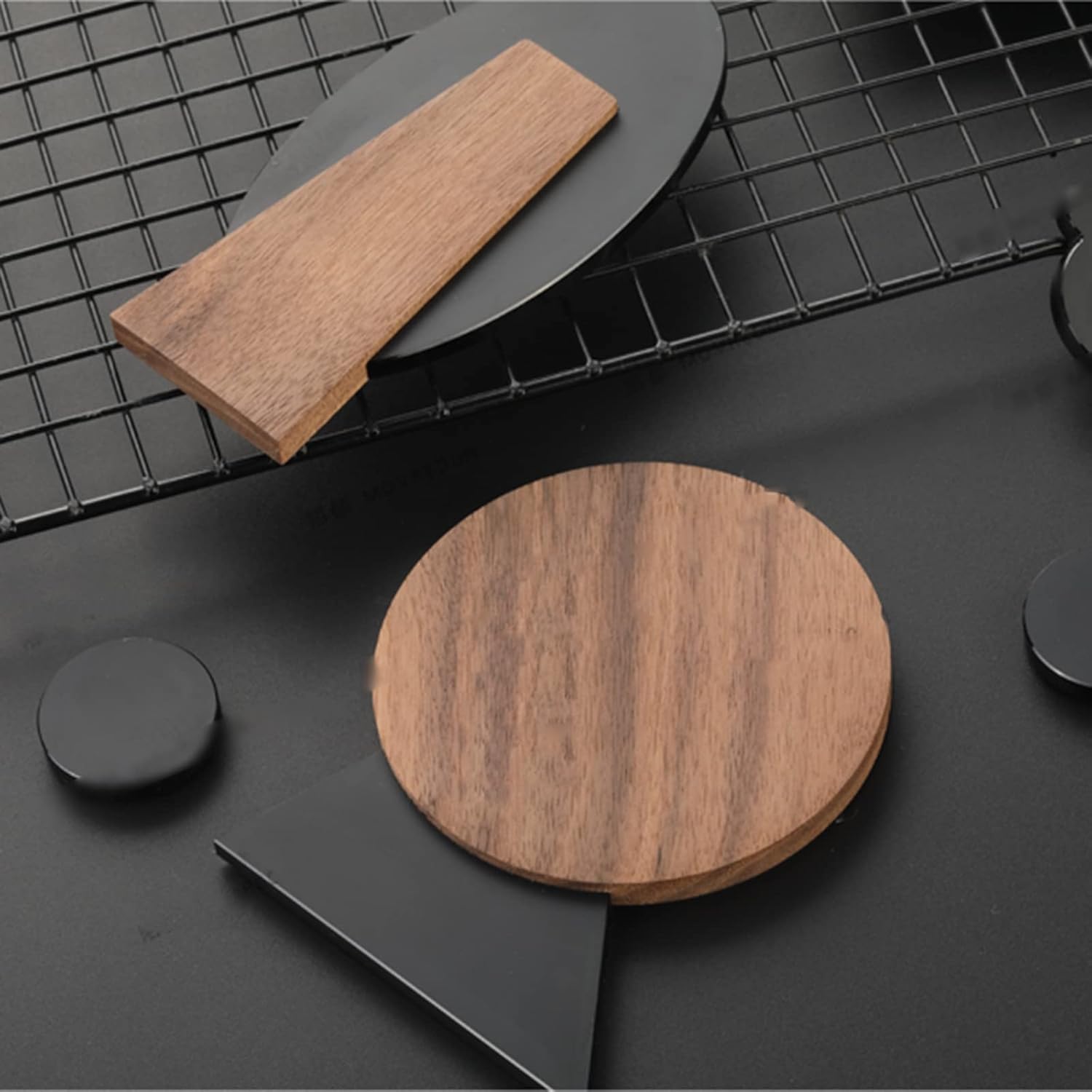 Restroom Sign Male and Female 2-Pack, Wood+Aluminum Alloy Toilet Symbol Sign, Bathroom Decor, for Business Home Office and Restaurants, Easy to Mount