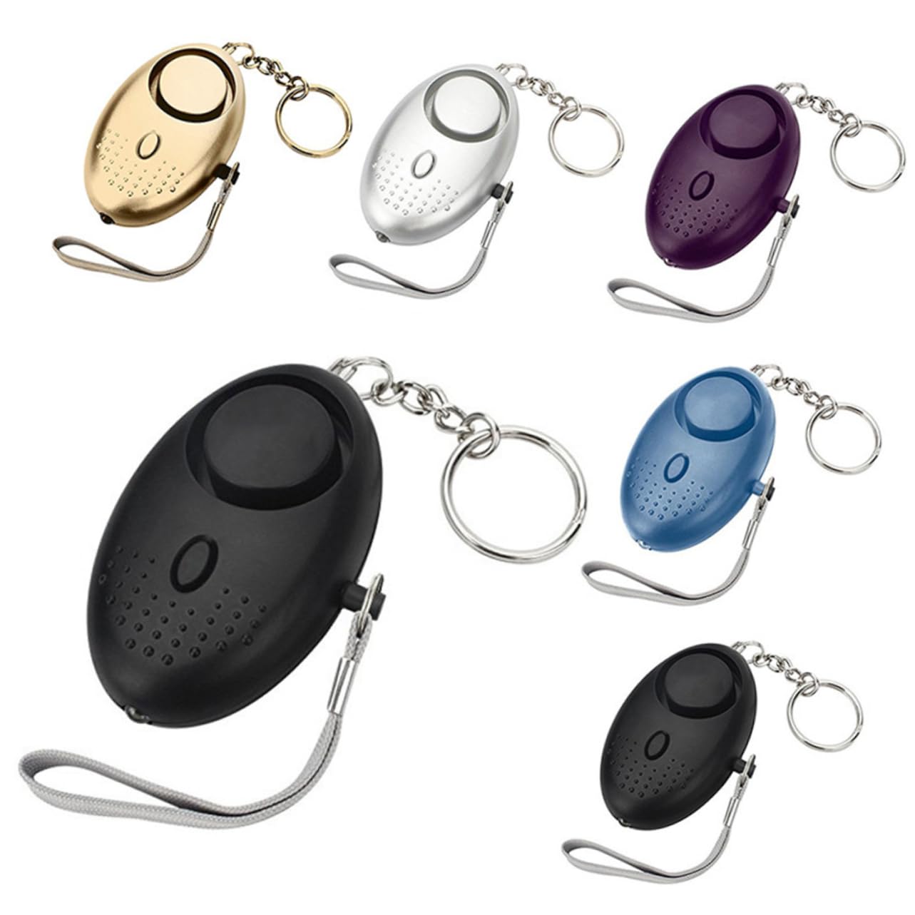 OSALADI 6pièces Alarme Personnelle avec Lampe LED Sécurité pour Femmes Garçon Fille Et Personnes Âgées Alarme Urgence Portable pour Joggeurs Et Travailleurs De Nuit