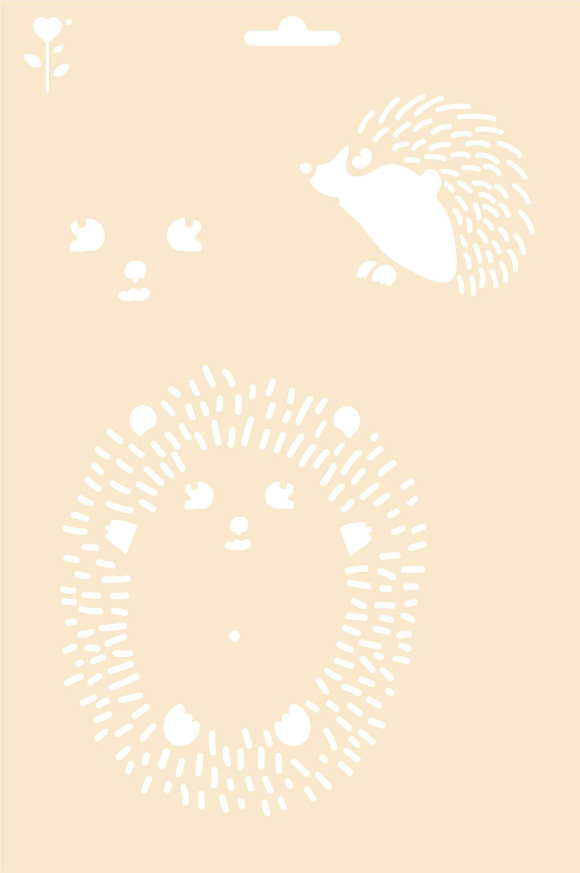 Graine Créative Hedgehog pattern stencil - A4