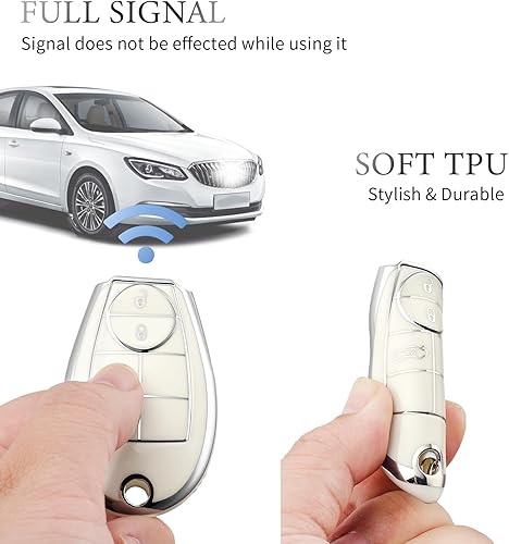 Miniatura 5 de OFFCURVE Funda para llavero Dodge para Dodge Chrysler 300 Durango Challenger Grand Caravan Journey Charger Smart Keyless Control Holder Protector