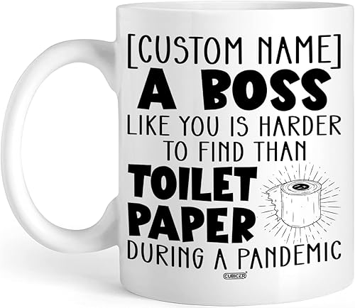 Vista 93 de CUBICER Taza de café de cerámica blanca personalizada, con nombre personalizado, divertidas tazas novedosas con refranes, onzas, regalos de Navidad