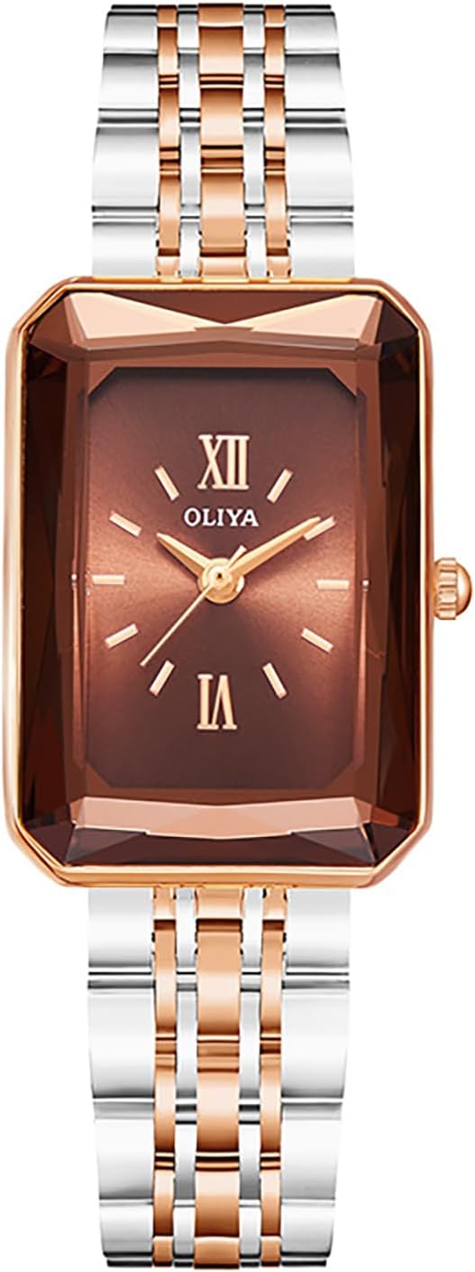 Gosasa Women's Watch with Rectangular Case and Stainless Steel Bracelet