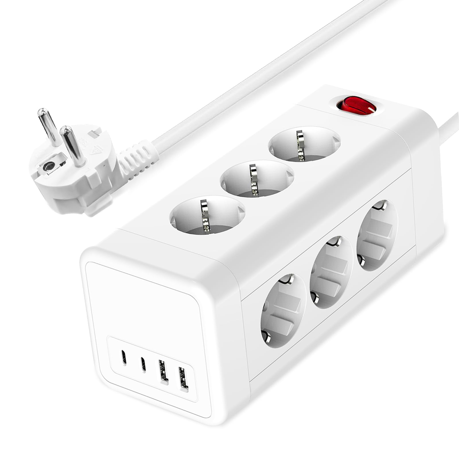 [2 Stück] HITRENDS Reiseadapter Schweiz Steckdosenadapter, A