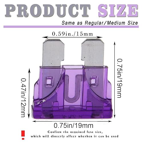 Miniatura 3 de (20 piezas) Fusible de hoja estándar de 35 amperios, fusible automotriz de 35 A para automóvil y camión