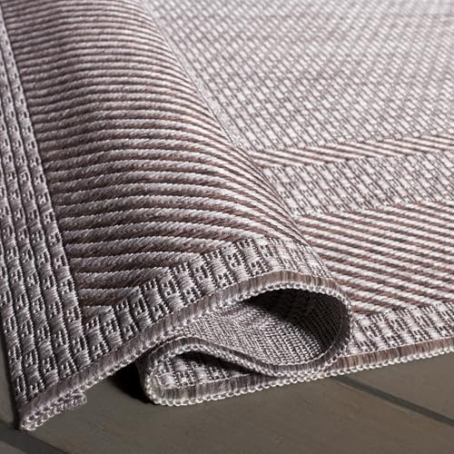 Tapete SAFAVIEH 2'3" x 6'7" Runner Beige y Marrón miniatura 7