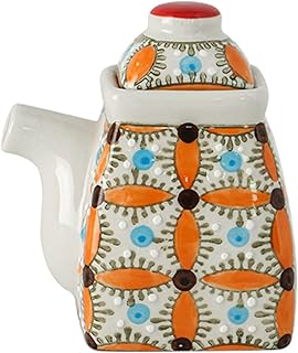 Azucarero de cerámica, juegos de crema y azúcar de estilo pastoral, olla de crema y azúcar, jarra de azúcar con jarra de crema Bohemia, juego for servir café, jarra de crema, azucarero naranja ( Color