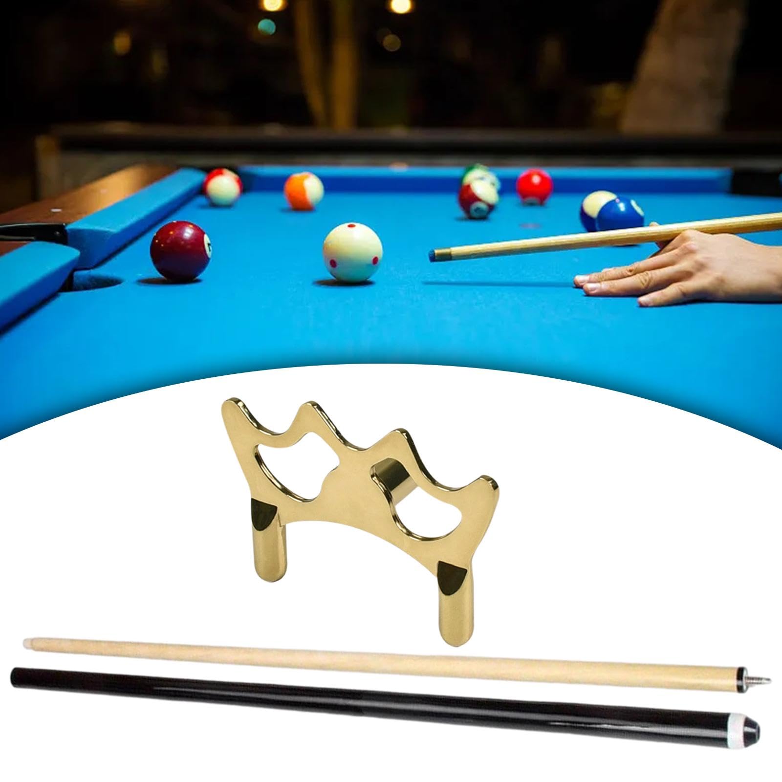 Harilla Juego de Palos de Puente para Piscina, Taco de Billar y Cabezal de Puente de Madera