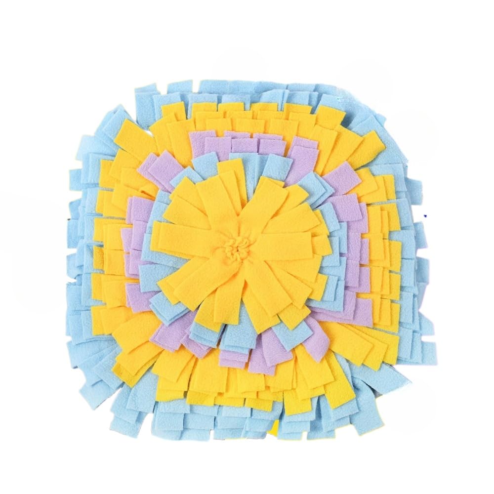 DAFORERAL Mini Square Snuffle Mat for Small Pets, Interactive Nose Work Toy for Rabbits Hamsters Dogs, Fun Foraging Pad for Boredom Relief and Energy Release (A11)