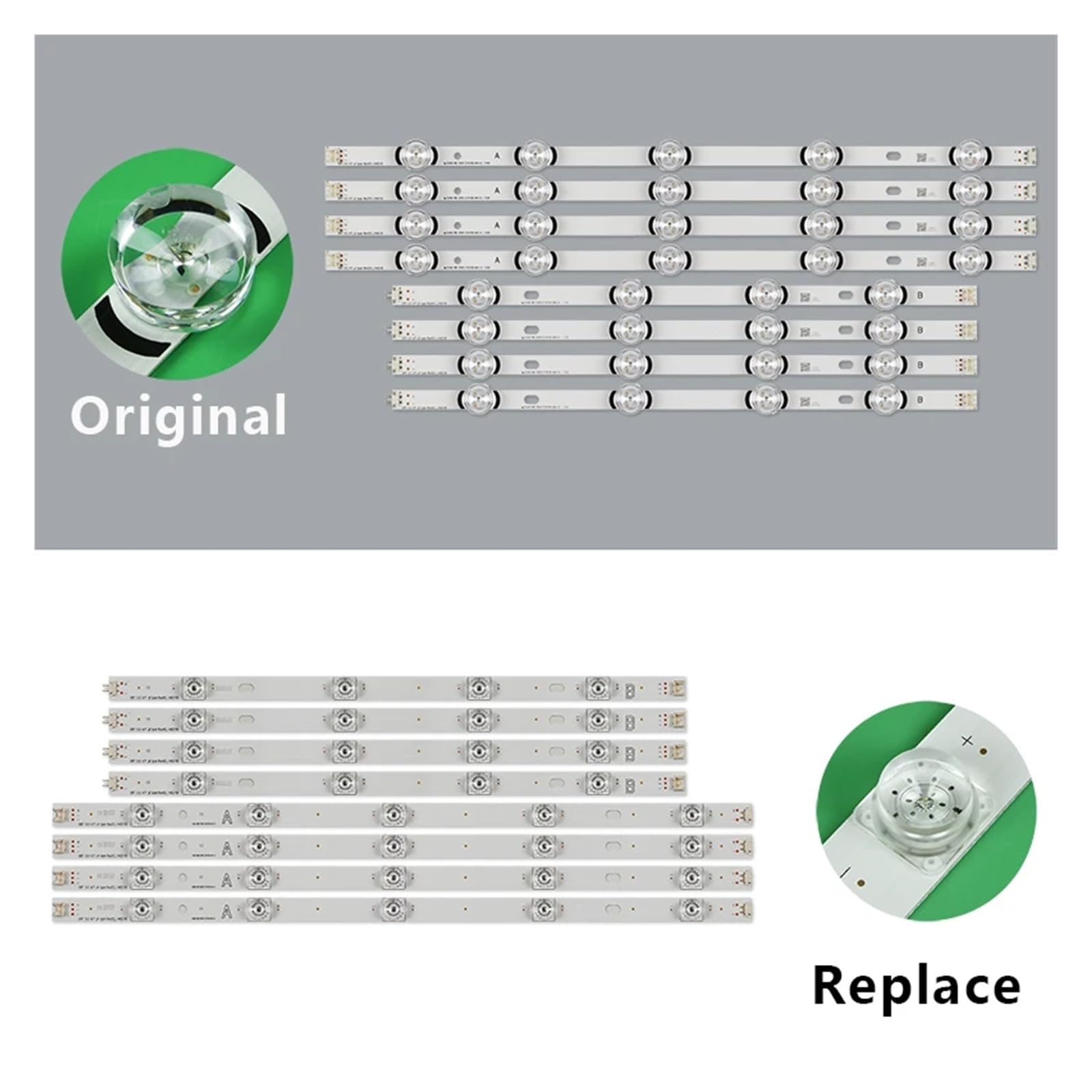 eufeifeiegds 5kit Led-hintergrundbeleuchtung streifen for 47 "TV DRT 3,0 47" 6916L-1948A 47lb569y 47LB6300 47LB561V 47LB652V 47lb650v LC470DUH 47LB(Original 47LB)