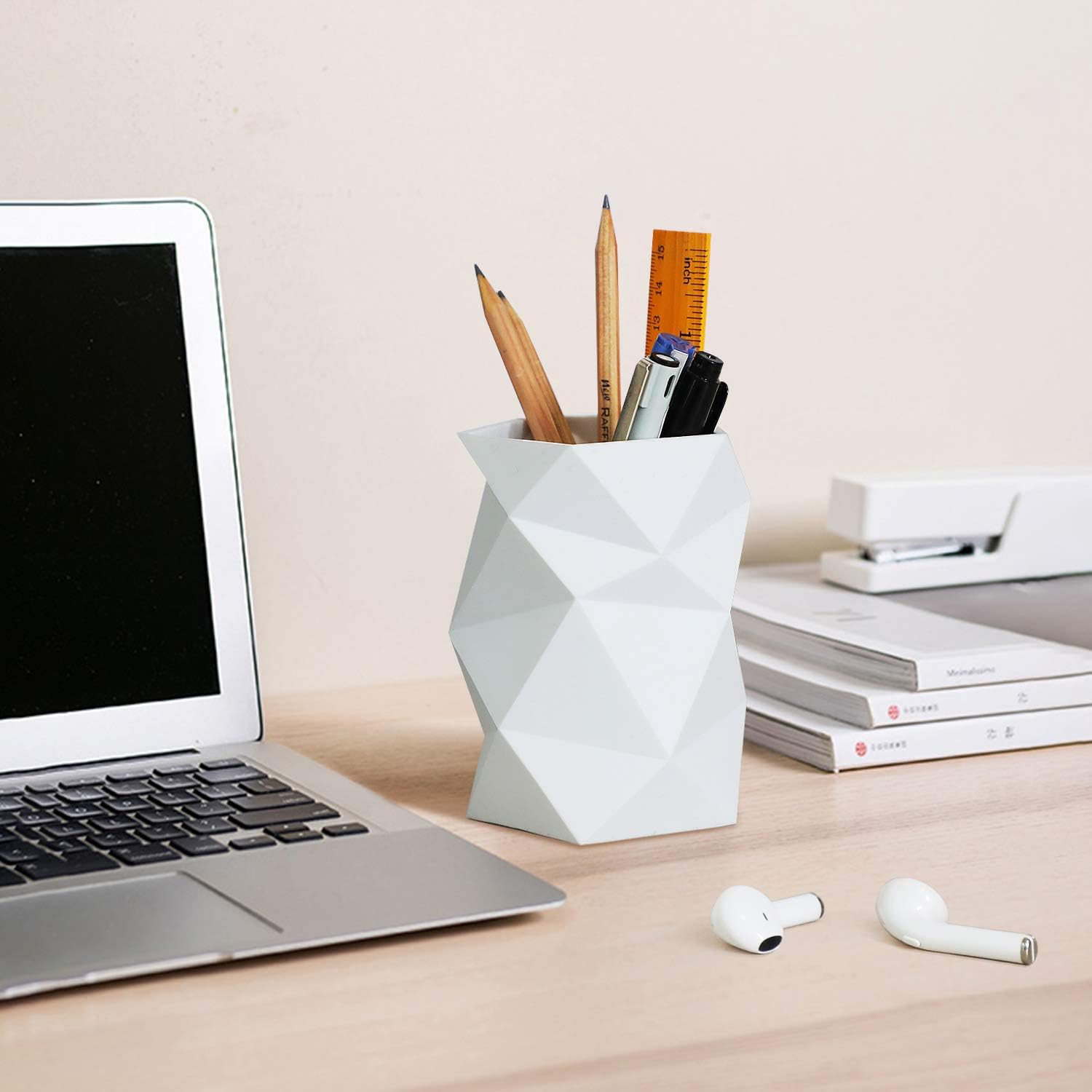 Creative Design Silicone Pen and Pencil Holder (White) : Office Products